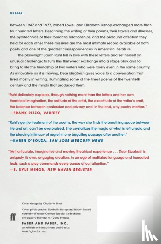 Ruhl, Sarah - Dear Elizabeth: A Play in Letters from Elizabeth Bishop to Robert Lowell and Back Again