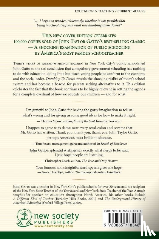 Gatto, John Taylor - Dumbing Us Down - 25th Anniversary Edition