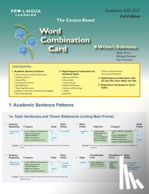 Gonzales, Ray, Alves, Mark, Berman, Michael C. - Word Combination Card