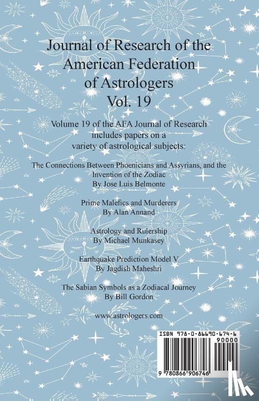  - Journal of Research of the American Federation of Astrologers Vol. 19