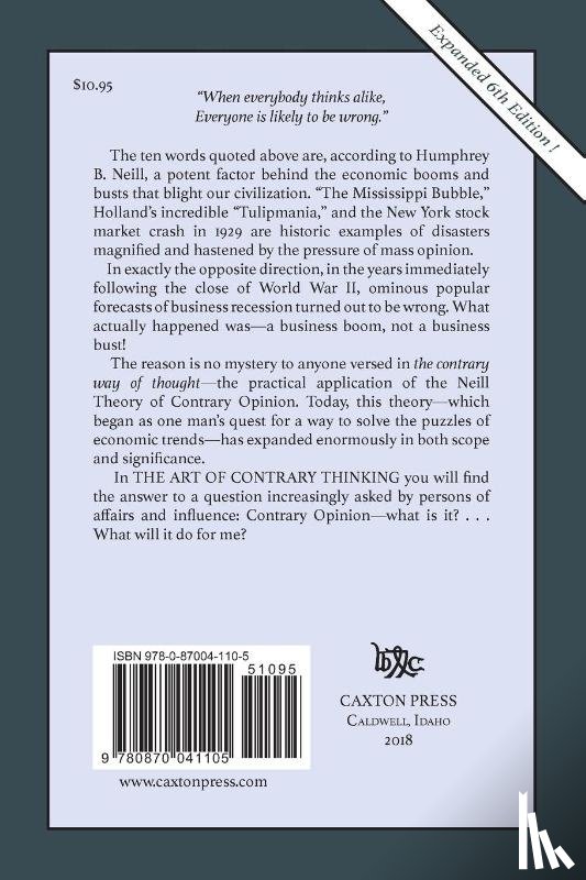 Humphrey B Neill, Neill - The Art of Contrary Thinking