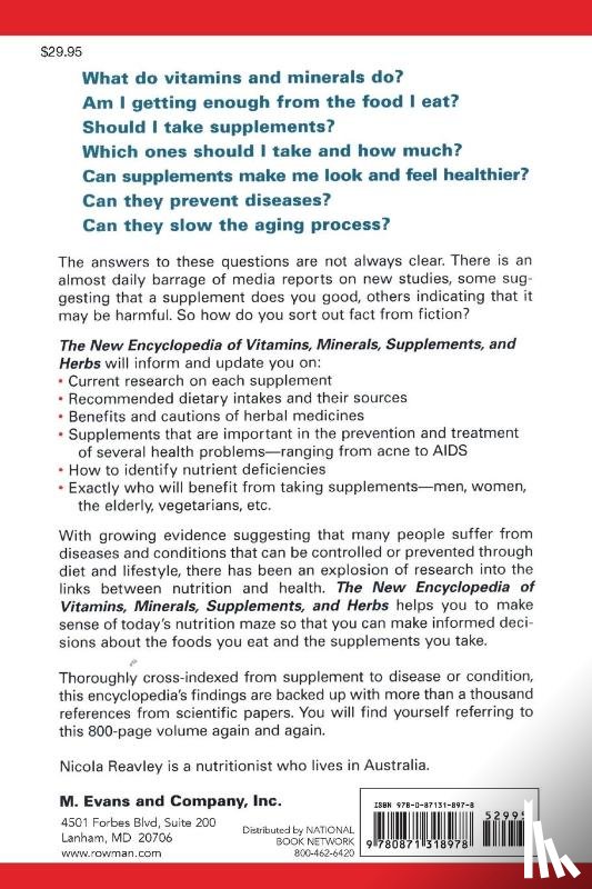 Reavley, Nicola - The New Encyclopedia of Vitamins, Minerals, Supplements, & Herbs