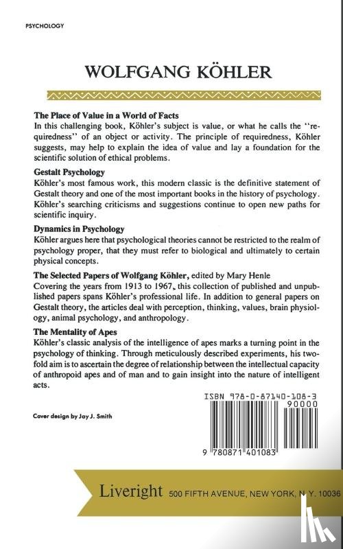 Kohler, Wolfgang - The Mentality of Apes