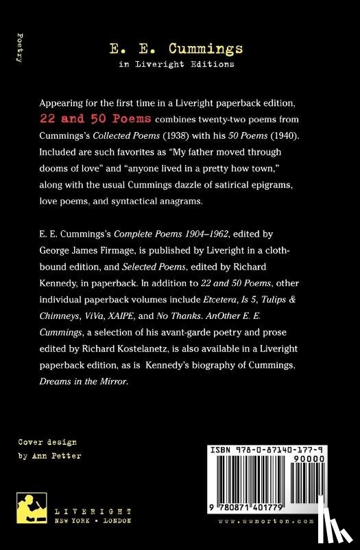 Cummings, E. E. - 22 and 50 Poems