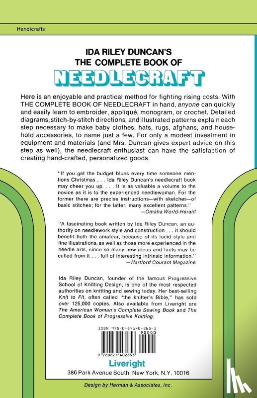 Duncan, Ida Riley - The Complete Book of Needlecraft