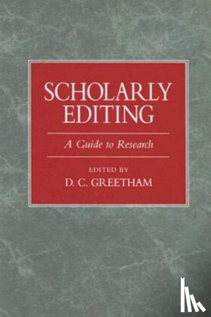  - Scholarly Editing