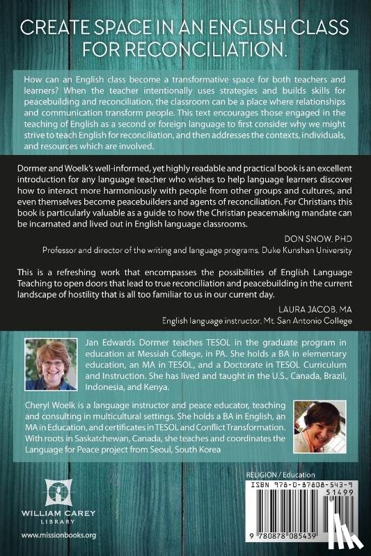 Dormer, Jan Edwards, Woelk, Cheryl - Teaching English for Reconciliation