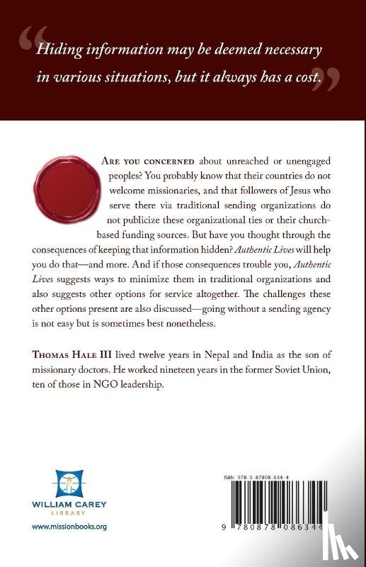 Hale, Thomas - Authentic Lives