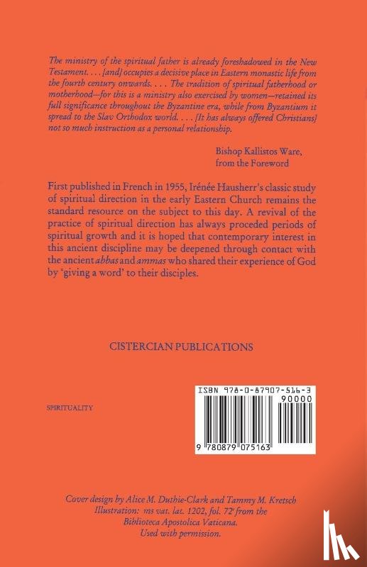 Hausherr, Irenee - Spiritual Direction In The Early Christian East