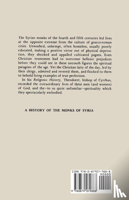 Theodoret of Cyrrhus - A History of the Monks of Syria by Theodoret of Cyrrhus