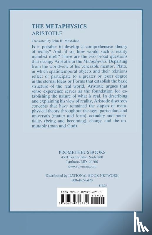 Aristotle, McMahin, John H. - The Metaphysics