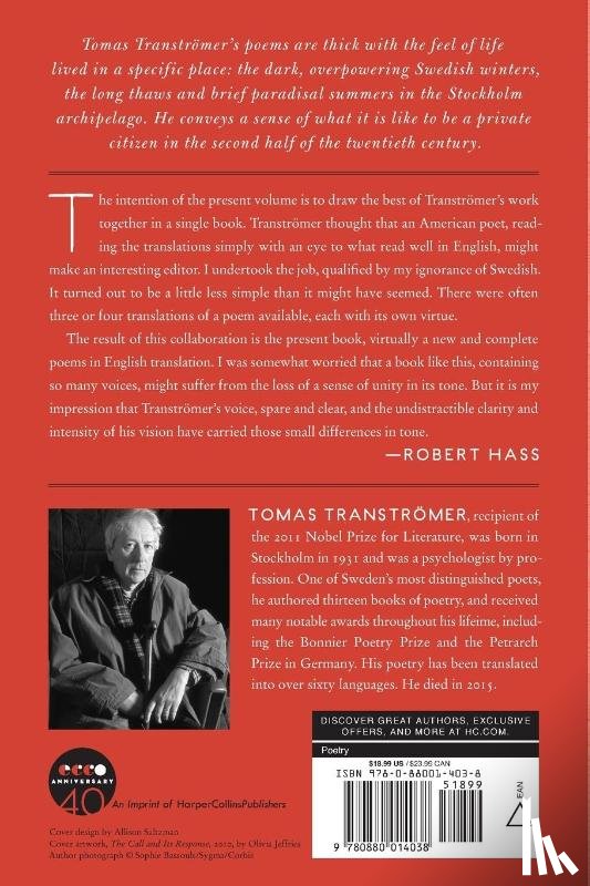 Transtromer, Tomas - Selected Poems 1954 - 1986
