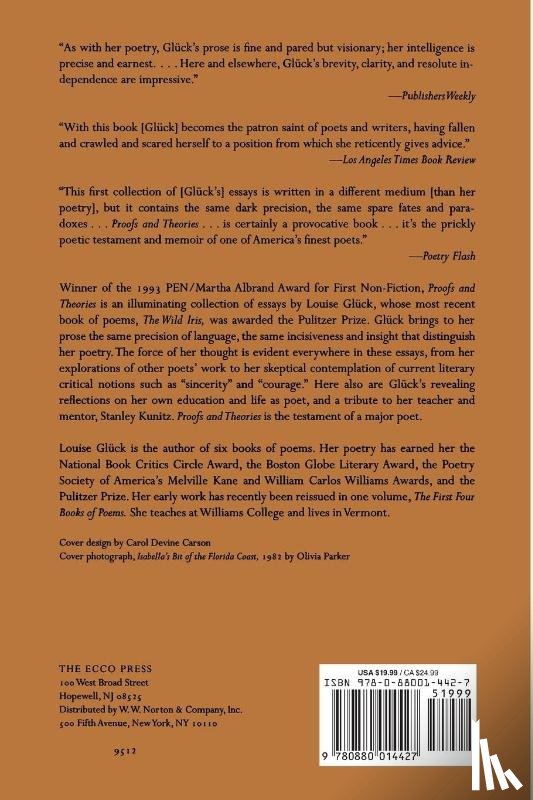 Glueck, Louise, Gluck, Louise - Proofs and Theories