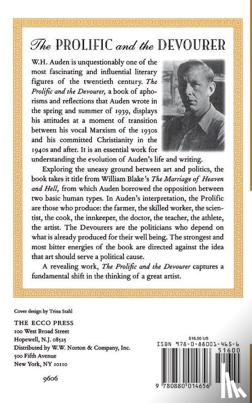 Auden, WH - The Prolific & the Devourer (Paper)