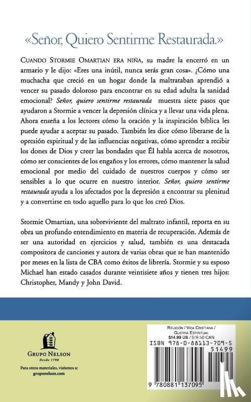 Omartian, Stormie - Senor, quiero sentirme restaurada