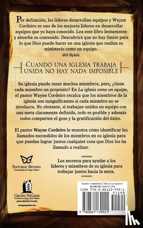 Cordeiro, Wayne - La iglesia como un equipo