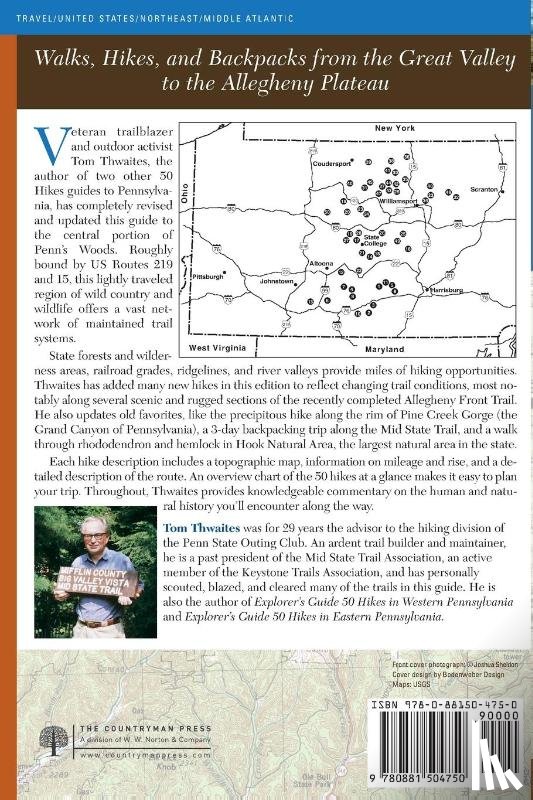 Thwaites, Tom - Explorer's Guide 50 Hikes in Central Pennsylvania