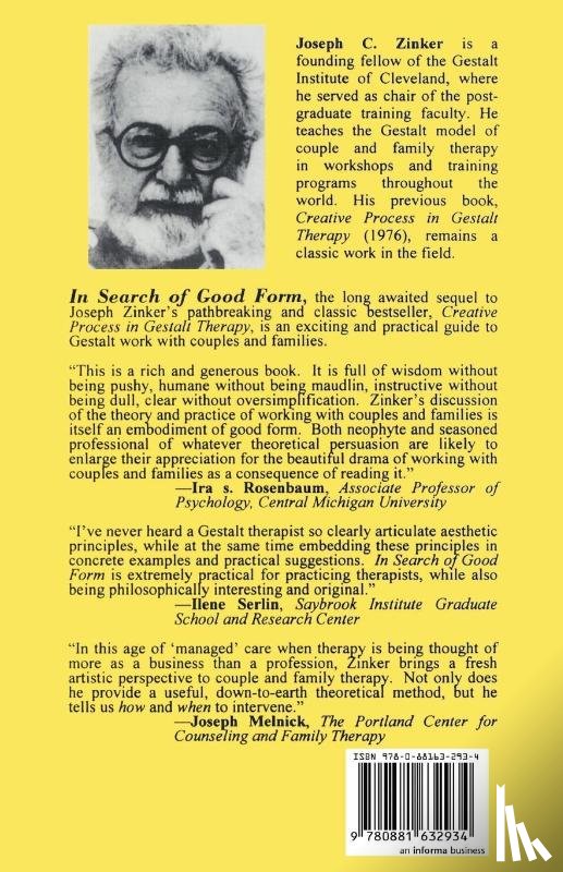 Zinker, Joseph C. - In Search of Good Form