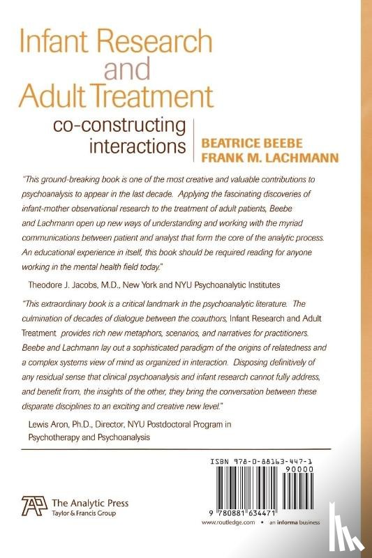 Beebe, Beatrice (Columbia University, Lachmann, Frank M. (New York University - Infant Research and Adult Treatment