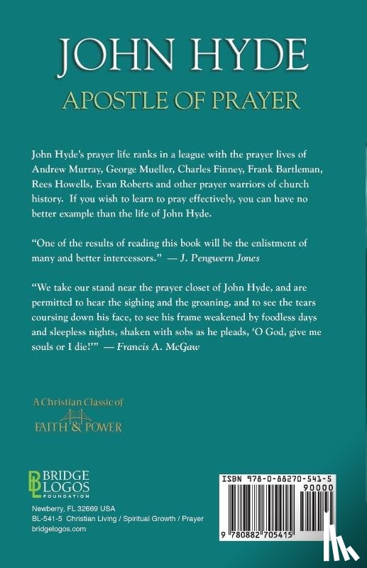 Carre, E.G. - Praying Hyde, Apostle of Prayer
