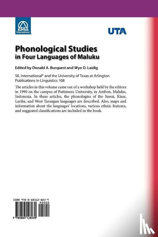  - Phonological Studies in Four Languages of Maluku