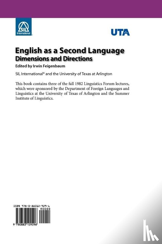  - English as a Second Language