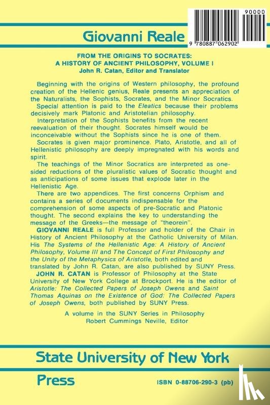 Reale, Giovanni - A History of Ancient Philosophy I