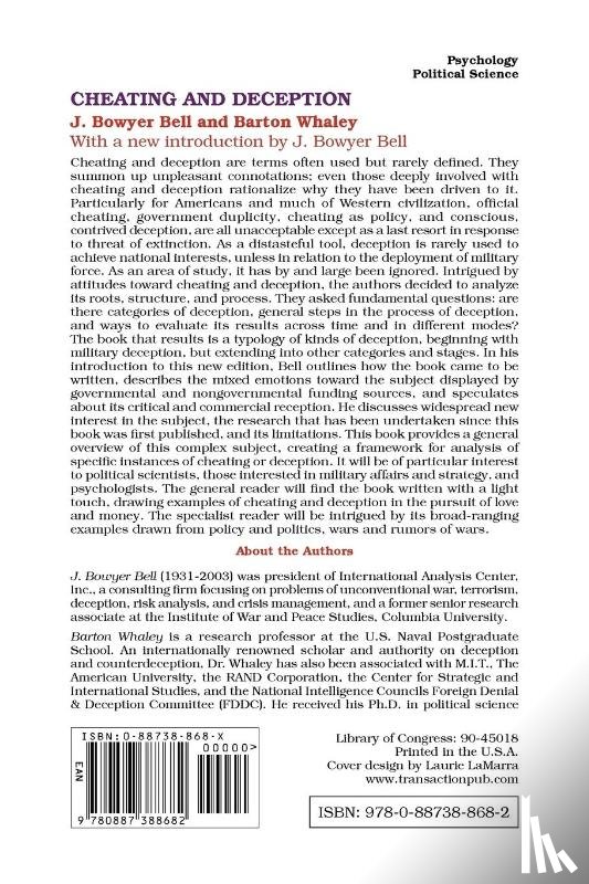 Bell, J. Bowyer, Whaley, Barton - Cheating and Deception