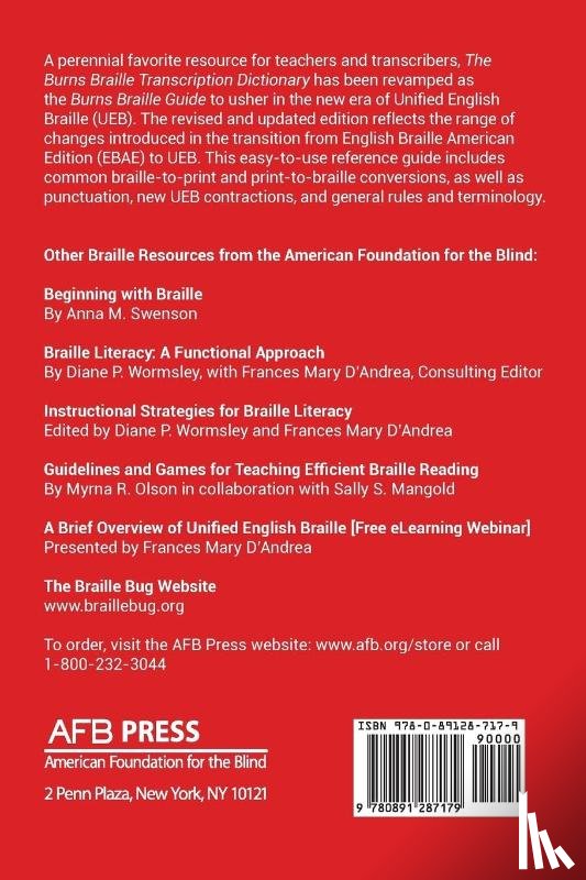 Burns, Mary F - Burns Braille Guide
