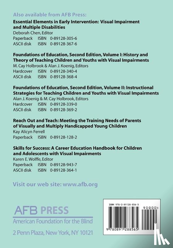 American Foundation for the Blind, Pogrund, Rona L - Early Focus