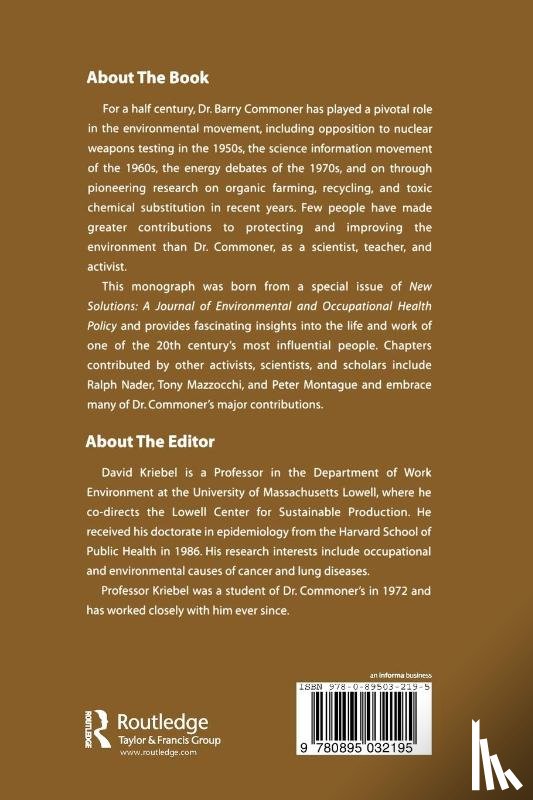 Lee Dunn, Mary - Barry Commoner's Contribution to the Environmental Movement