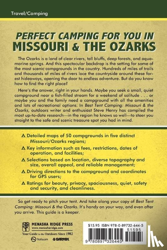 Henry, Steve - Best Tent Camping: Missouri & the Ozarks