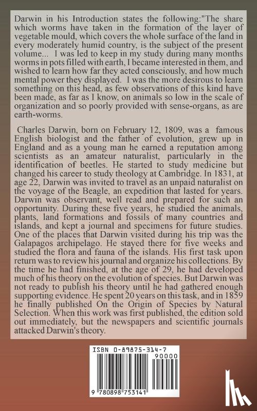 Darwin, Professor Charles (University of Sussex) - The Formation of Vegetable Mould, Through the Action of Worms, with Observations on Their Habits.