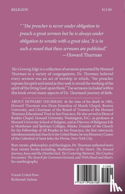 Thurman, Howard - The Growing Edge