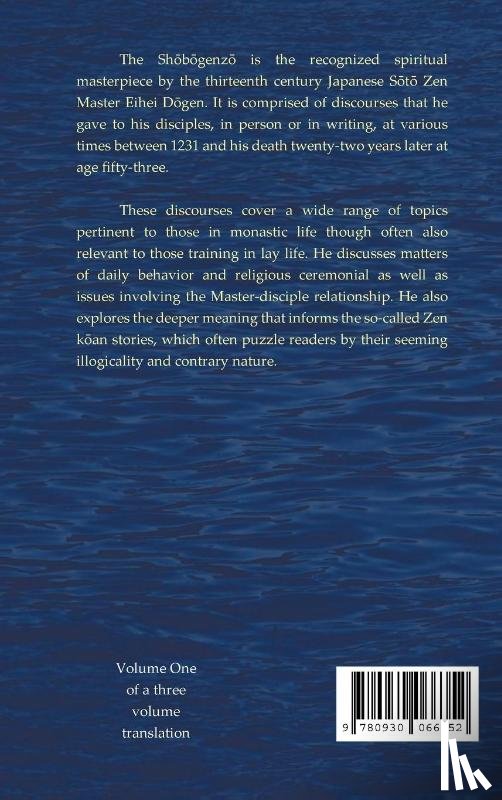 Dogen, Eihei - Shobogenzo - Volume I of III