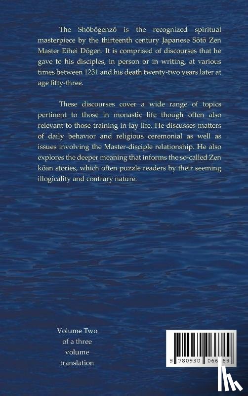 Dogen, Eihei - Shobogenzo - Volume II of III