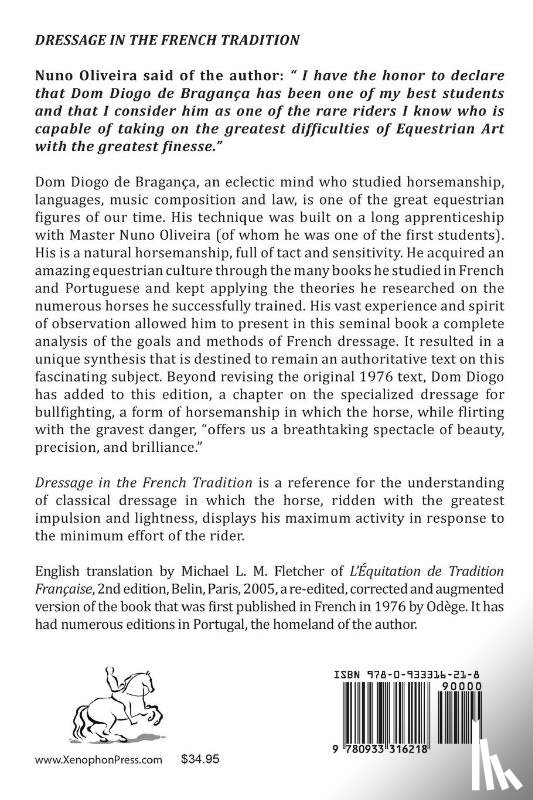 de Bragance, Dom Diogo - Dressage in the French Tradition