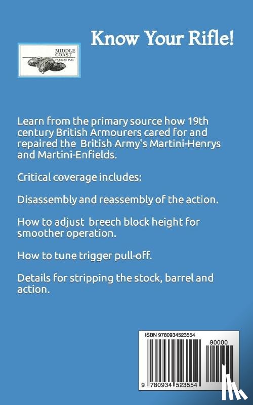 Faust, Frederic - Instructions for Armourers - Martini-Henry