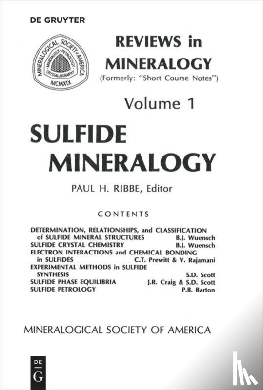  - Sulfide Mineralogy