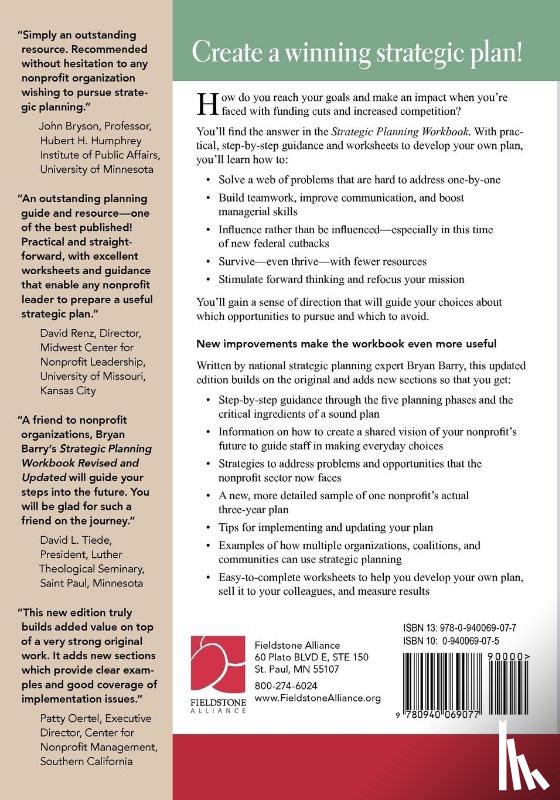 Barry, Bryan W. - Strategic Planning Workbook for Nonprofit Organizations, Revised and Updated