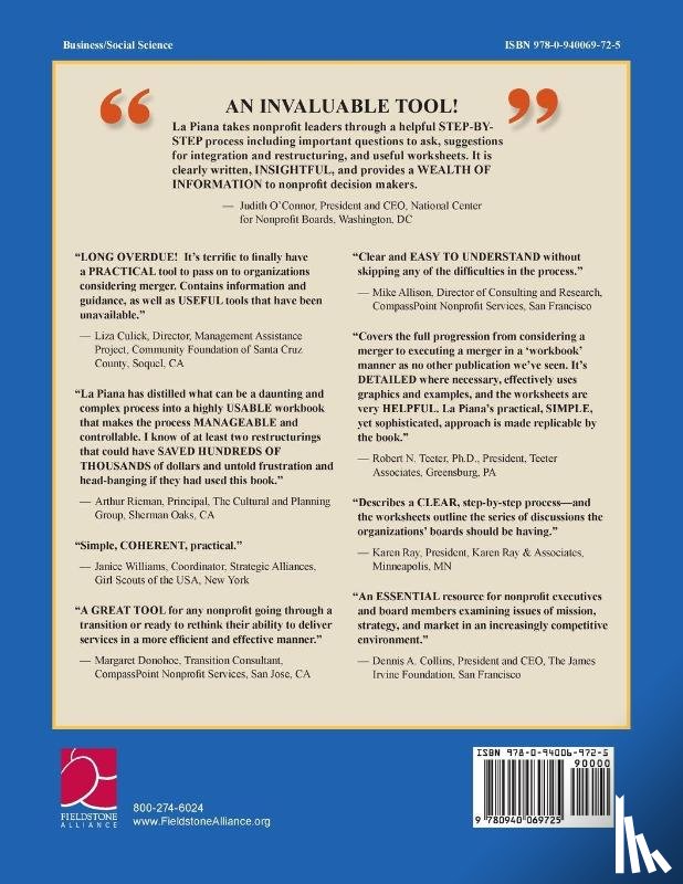 La Piana, David - The Nonprofit Mergers Workbook Part I