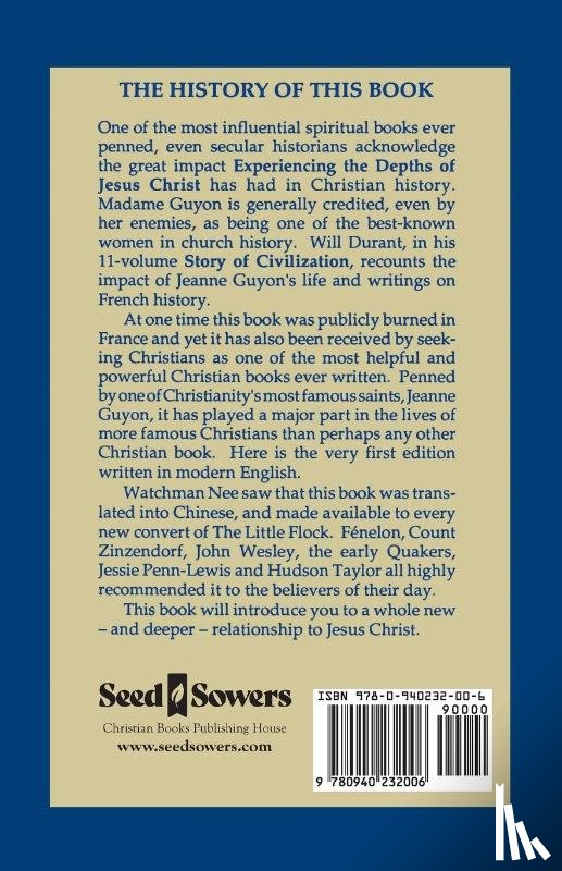 Guyon, Jeanne Marie - Experiencing the Depths of Jesus Christ