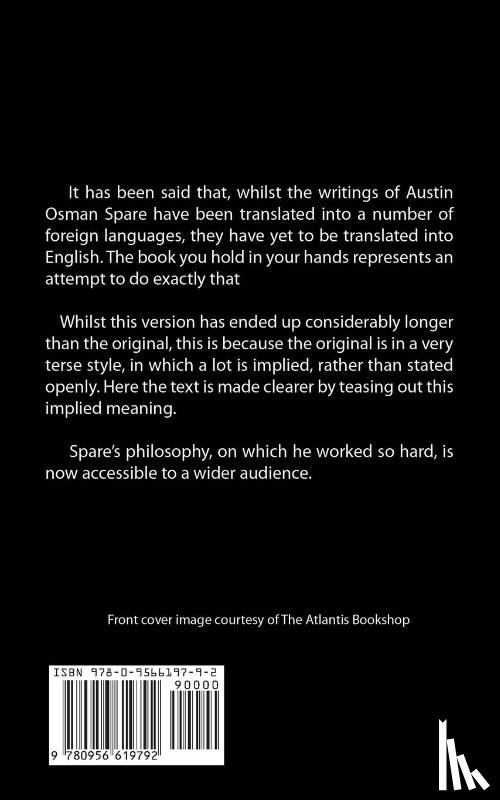 Spare, Austin Osman - The Book of Pleasure in Plain English