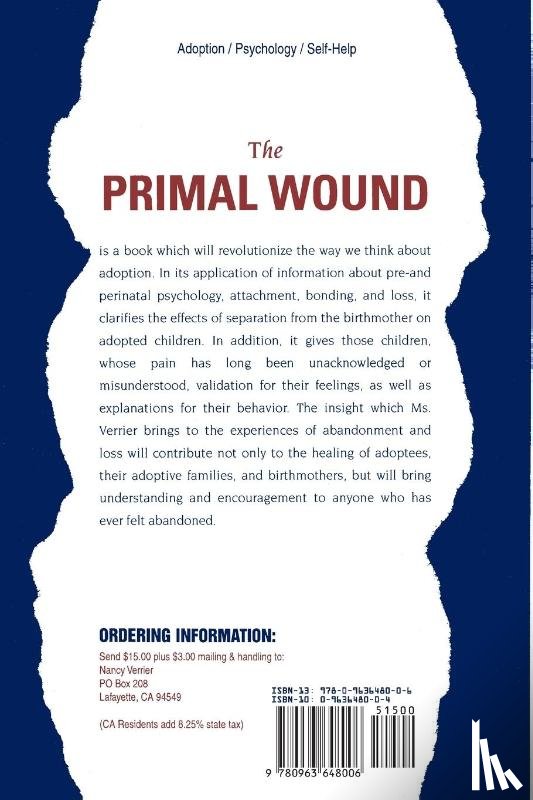 Verrier, Nancy - The Primal Wound: Understanding the Adopted Child