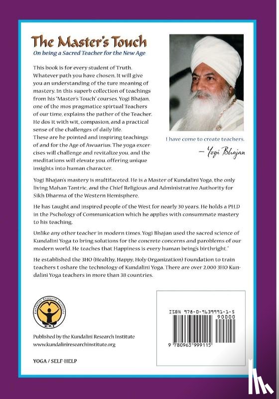 Yogi Bhajan, PH D - The Master's Touch