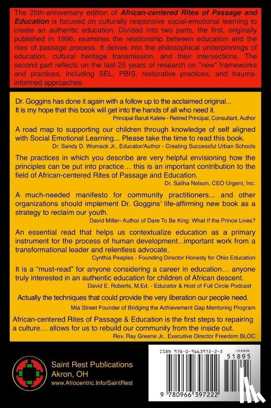 Goggins II, Lathardus - African-centered Rites of Passage and Education
