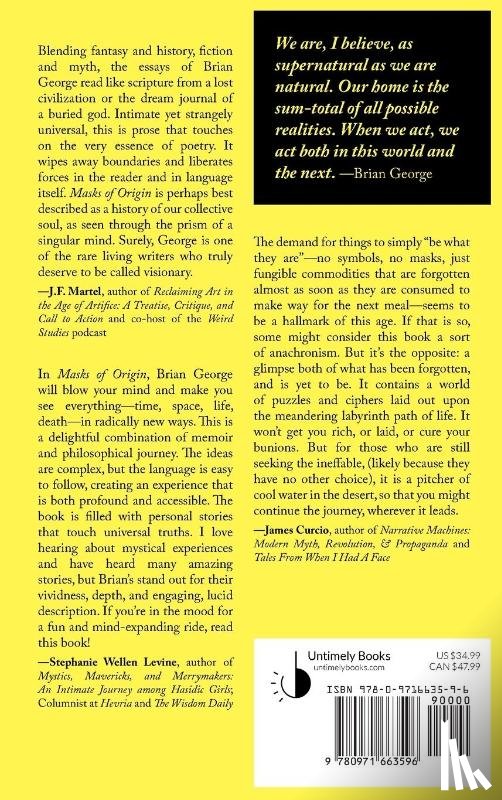 George, Brian - Masks of Origin