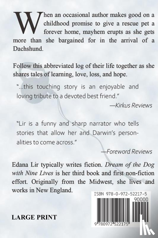 Lir, Edana - Dream of the Dog with Nine Lives - Large Print Edition