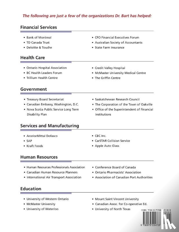 Bart, Dr - 20 Essential Questions Directors of Not-For-Profit Organizations Should Ask about Strategy