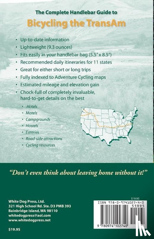 Kirz, Stephanie Ager - The Complete Handlebar Guide to Bicycling the Transam Virginia to Oregon/Washington